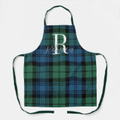 Rustic Plaid Monogram Campbell Tartan Schort (Voorkant)
