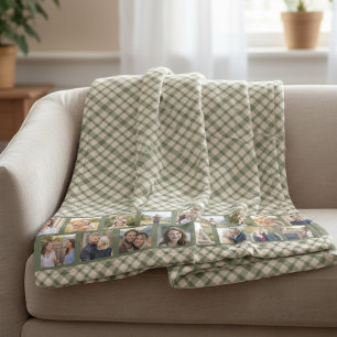 Rustic Plaid Multi Foto Familiegallerij Groen Sherpa Deken