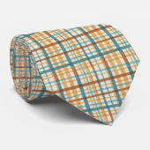 Rustic Plaid Pattern Necktie Tie Stropdas (Opgerold)