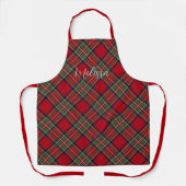 Rustic Plaid Red and Green Stewart Tartan Schort (Voorkant)