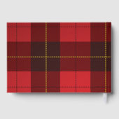 Rustic Plaid Wallace Plaid Red Wedding Tartan Gastenboek (Achterkant)