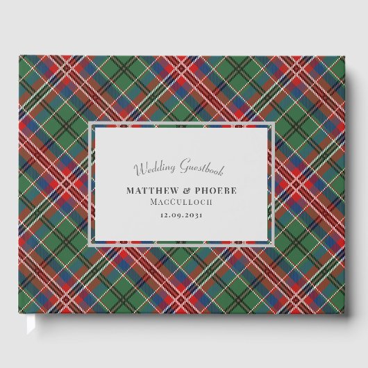 Rustic Plaid Wedding Tartan Gastenboek (Voorkant)