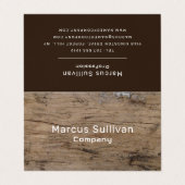 Rustic Plain Wood Double Loyalty Visitekaartjes (Buitenkant ongevouwen)