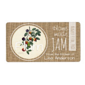 Rustic Plum Jam gepersonaliseerd H-label Etiket (Voorkant)