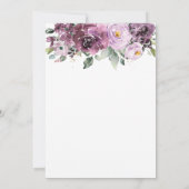 Rustic Plum Mauve Paarse Floral Greenery Wedding Kaart (Achterkant)