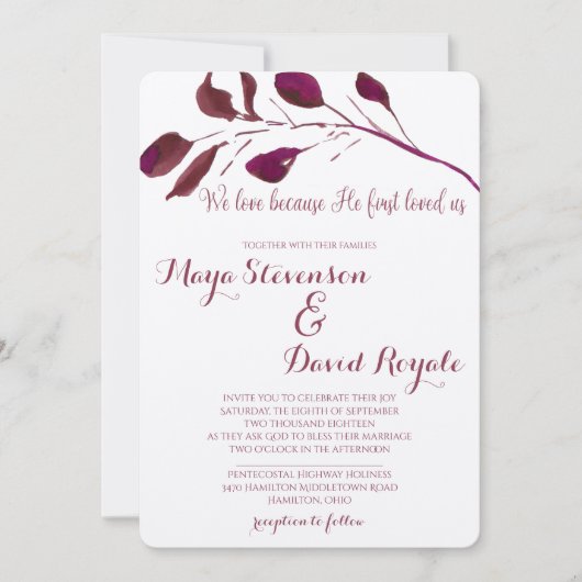 Rustic Plum | We houden van hem omdat hij voor het Kaart (Voorkant)