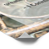 Rustic Plumeria Frangipani Bijbel Love Quote Poste Poster (Hoek)