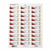 Rustic Poinsettia Holiday Etiket (Full Sheet)