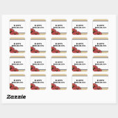 Rustic Poinsettia Holiday Vierkante Sticker (Vel)