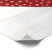 Rustic Polka Dot Valentijn Heart Poster (Hoek)