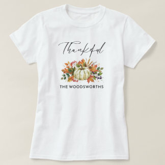 Rustic Pompoen Familie Naam Thanksgiving T-shirt