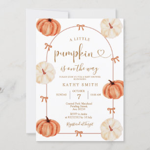 RUSTIC pompoen is op komst Baby Shower Kaart