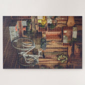 Rustic Porch Flowers Bicycle Legpuzzel (Horizontaal)