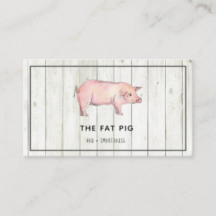 Rustic Pork BBQ Restaurant Carte de visite