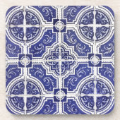 Rustic  Portugees Tiles Pattern - Azulejo Bier Onderzetter (Voorkant)
