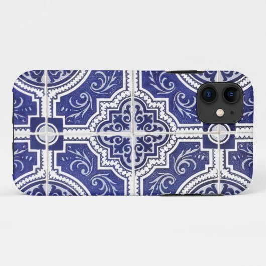 Rustic  Portugees Tiles Pattern - Azulejo Case-Mate iPhone Case (Achterkant (horizontaal))