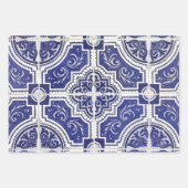 Rustic  Portugees Tiles Pattern - Azulejo Inpakpapier Vel (Voorkant 2)