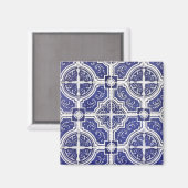 Rustic Portugees Tiles Pattern - Azulejo Magneet (Voorkant / Achterkant)