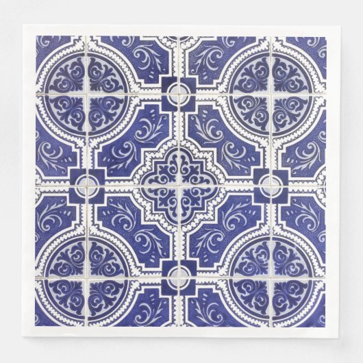 Rustic  Portugees Tiles Pattern - Azulejo Servet (Voorkant)