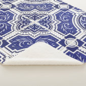 Rustic  Portugees Tiles Pattern - Azulejo Sherpa Deken (3/4)