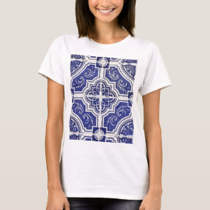 Rustic  Portugees Tiles Pattern - Azulejo T-shirt