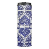 Rustic  Portugees Tiles Pattern - Azulejo Thermosbeker (Achterkant)