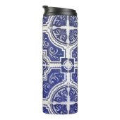 Rustic  Portugees Tiles Pattern - Azulejo Thermosbeker (Geroteerd rechts)