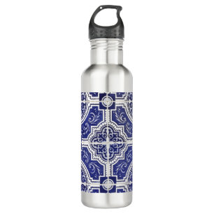 Rustic  Portugees Tiles Pattern - Azulejo Waterfles