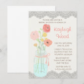 Rustic Posh in koraal Kaart (Voorkant / Achterkant)