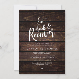 Rustic Post bruiloft Brunch, Eten, Drinken en Hers Kaart