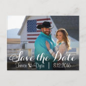 Rustic Post Kaart Save the Date (Voorkant)