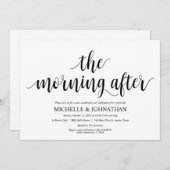 Rustic Post Mariage Brunch Invitation Card (Devant / Derrière)