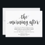 Rustic Post Mariage Brunch Invitation Card<br><div class="desc">Planifier un brunch avec les jeunes mariés le lendemain du mariage ? Invités Invitations avec cette calligraphie rustique design thème Post Mariage Brunch Invitation Card. Ajoutez les détails de votre brunch en caractères noirs correspondants / lettrage. #TeeshaDerrick</div>