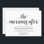 Rustic Post Mariage Brunch Invitation Card<br><div class="desc">Planifier un brunch avec les jeunes mariés le lendemain du mariage ? Invités Invitations avec cette calligraphie rustique design thème Post Mariage Brunch Invitation Card. Ajoutez les détails de votre brunch en caractères noirs correspondants / lettrage. #TeeshaDerrick</div>