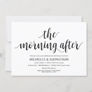 Rustic Post Mariage Brunch Invitation Card