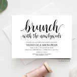 Rustic Post Mariage Brunch Invitation Card<br><div class="desc">Planifier un brunch avec les jeunes mariés le lendemain du mariage ? Invités Invitations avec cette calligraphie rustique design thème Post Mariage Brunch Invitation Card. Ajoutez les détails de votre brunch en caractères noirs correspondants / lettrage. #TeeshaDerrick</div>