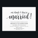 Rustic Post Mariage Brunch Invitation Card<br><div class="desc">Planifier un brunch avec les jeunes mariés le lendemain du mariage ? Invités Invitations avec cette calligraphie rustique design thème Post Mariage Brunch Invitation Card. Ajoutez les détails de votre brunch en caractères noirs correspondants / lettrage. #TeeshaDerrick</div>