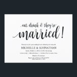 Rustic Post Mariage Brunch Invitation Card<br><div class="desc">Planifier un brunch avec les jeunes mariés le lendemain du mariage ? Invités Invitations avec cette calligraphie rustique design thème Post Mariage Brunch Invitation Card. Ajoutez les détails de votre brunch en caractères noirs correspondants / lettrage. #TeeshaDerrick</div>