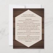 Rustic POTLUCK Sjabloon voor uitnodiging huwelijk (Achterkant)