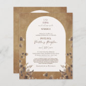 Rustic POTLUCK Wedding Reception Sjabloon nodigt u (Voorkant / Achterkant)