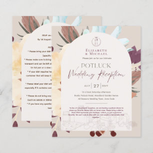 Rustic POTLUCK Wedding Reception Sjabloon nodigt u