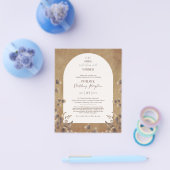 Rustic POTLUCK Wedding Reception Sjabloon nodigt u Flyer (Enkel)