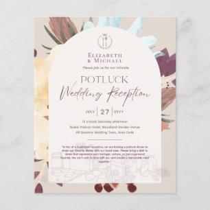 Rustic POTLUCK Wedding Reception Sjabloon nodigt u Flyer