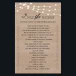 Rustic préférerait-elle nuptiale douche flyer<br><div class="desc">Profitez de votre douche nuptiale avec ces jeux simples et mignons. Consultez notre collection pour plus de jeux de douche nuptiale dans le même style. Veuillez noter que ces jeux ne sont pas modifiables.</div>