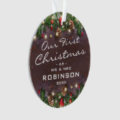 Rustic Premier Noël Mr & Mrs Newlyweds (devant)