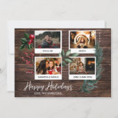 Rustic Prettige feestdagen - Instant 4 Multi Photo Kaart (Voorkant)