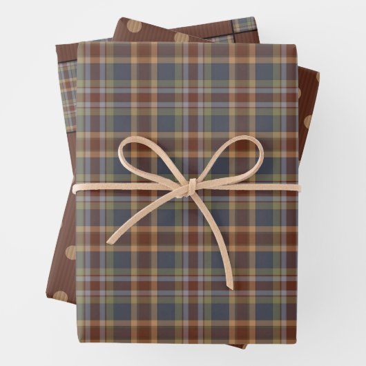 Rustic Primitive Country Homespun and Checks Inpakpapier Vel (In situ)