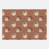 Rustic Primitive Country Homespun and Hearts Inpakpapier Vel (Voorkant 2)