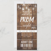 Rustic Prom Night Party Invitation de billet (Devant)