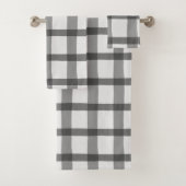 Rustic Pset Buffalo Grijs en Wit controleren Bad Handdoek (Insitu)